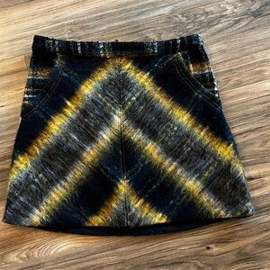 UO Vintage-Look Wool and Plaid Miniskirt